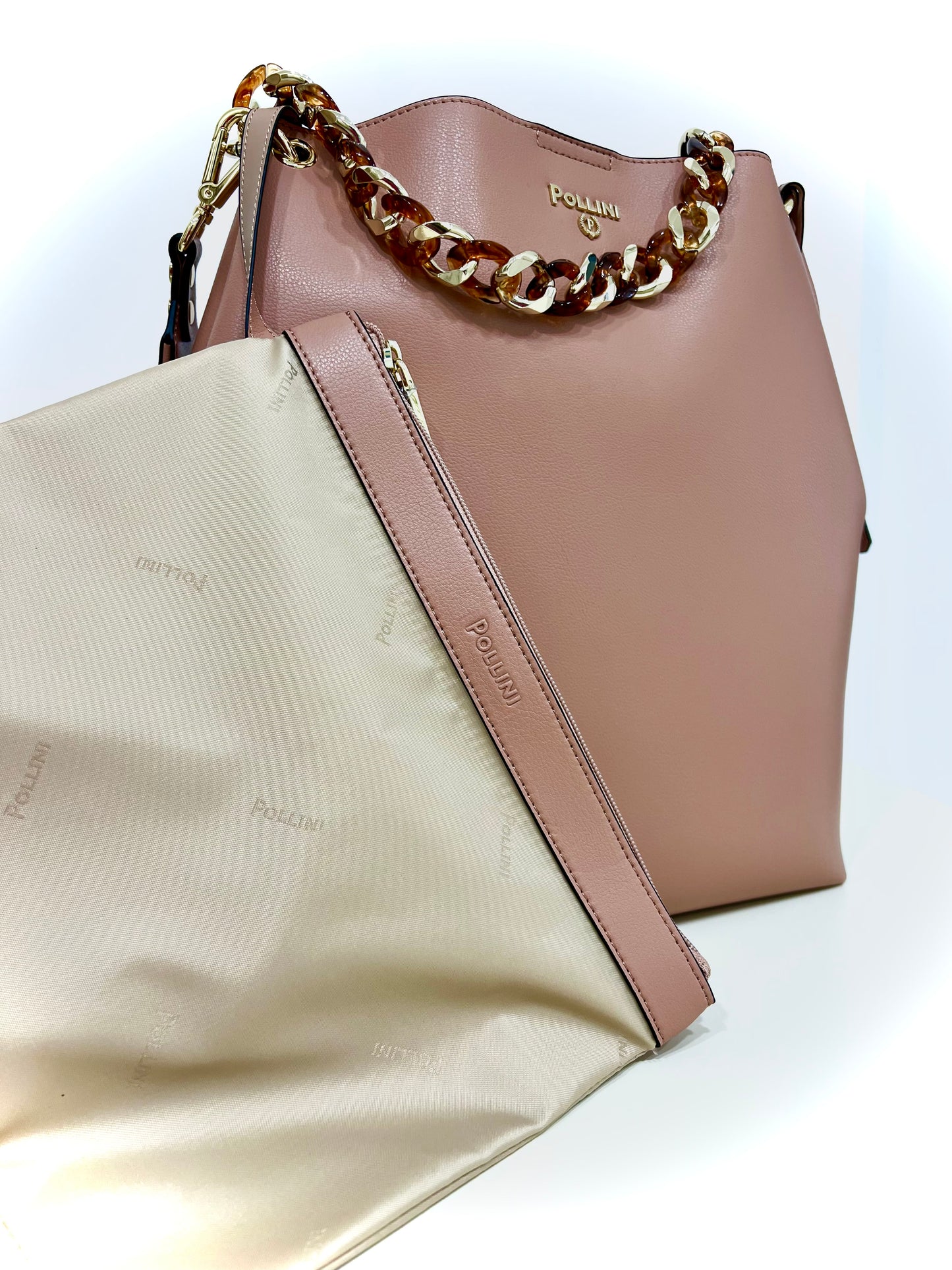 Hobo bag darlene nude “Pollini”