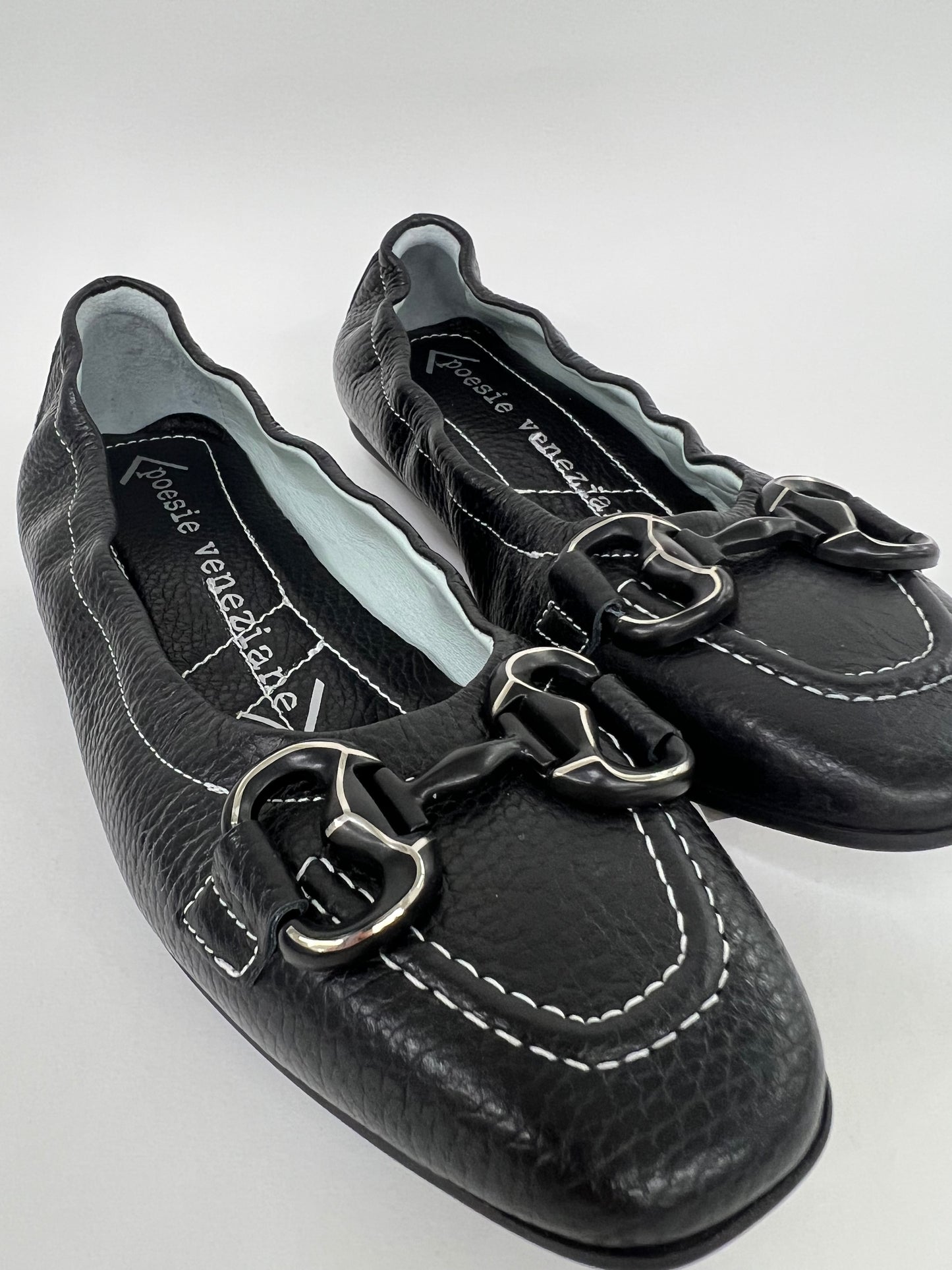 Mocassino in pelle con elastico “Poesie Veneziane”