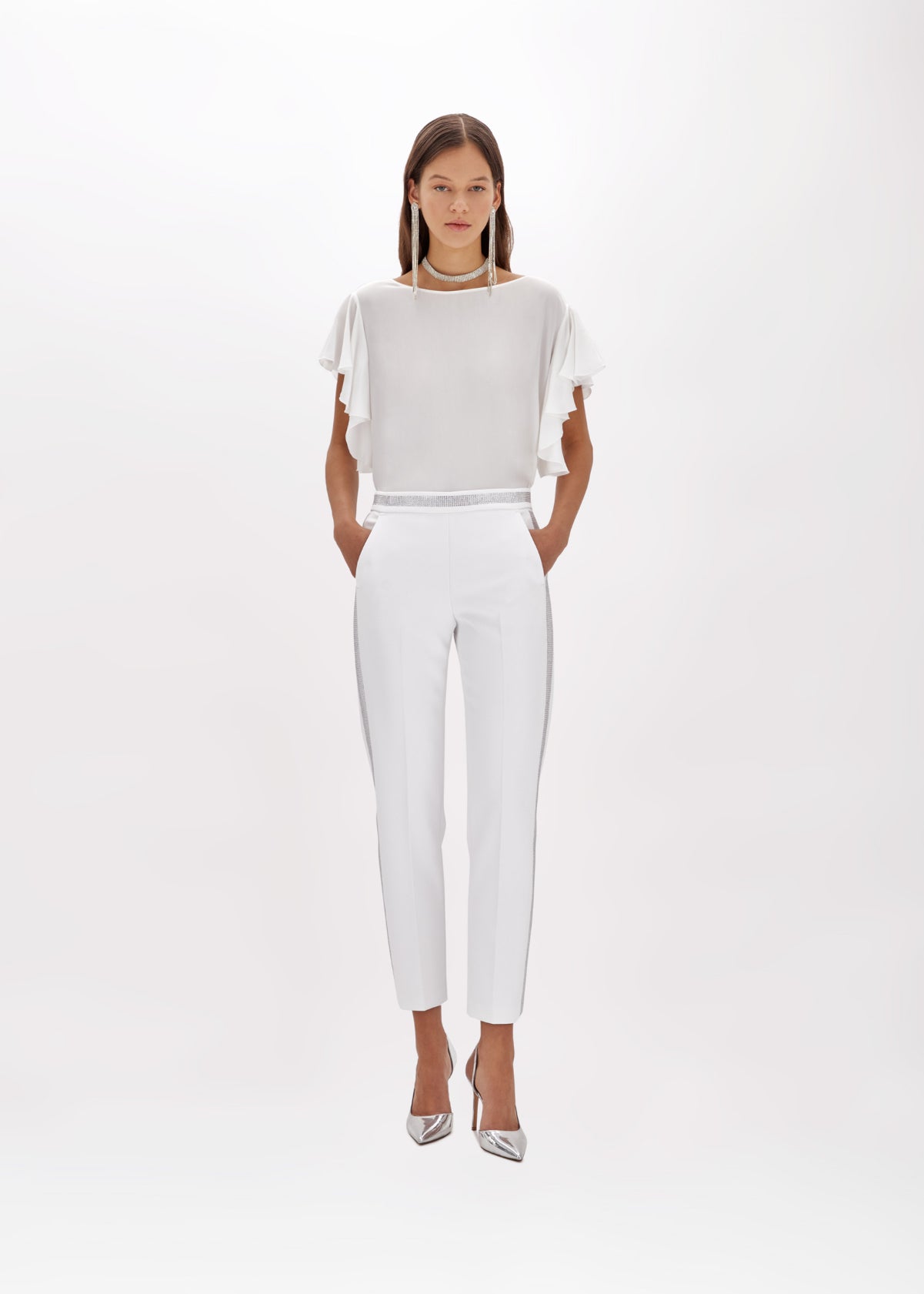 Blusa in seta bianca “Blugirl”