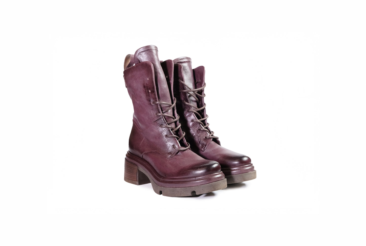Stivaletto in pelle bordeaux “A.S.98”
