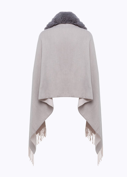 Stola in maglia con collo in faux fur “Blugirl”