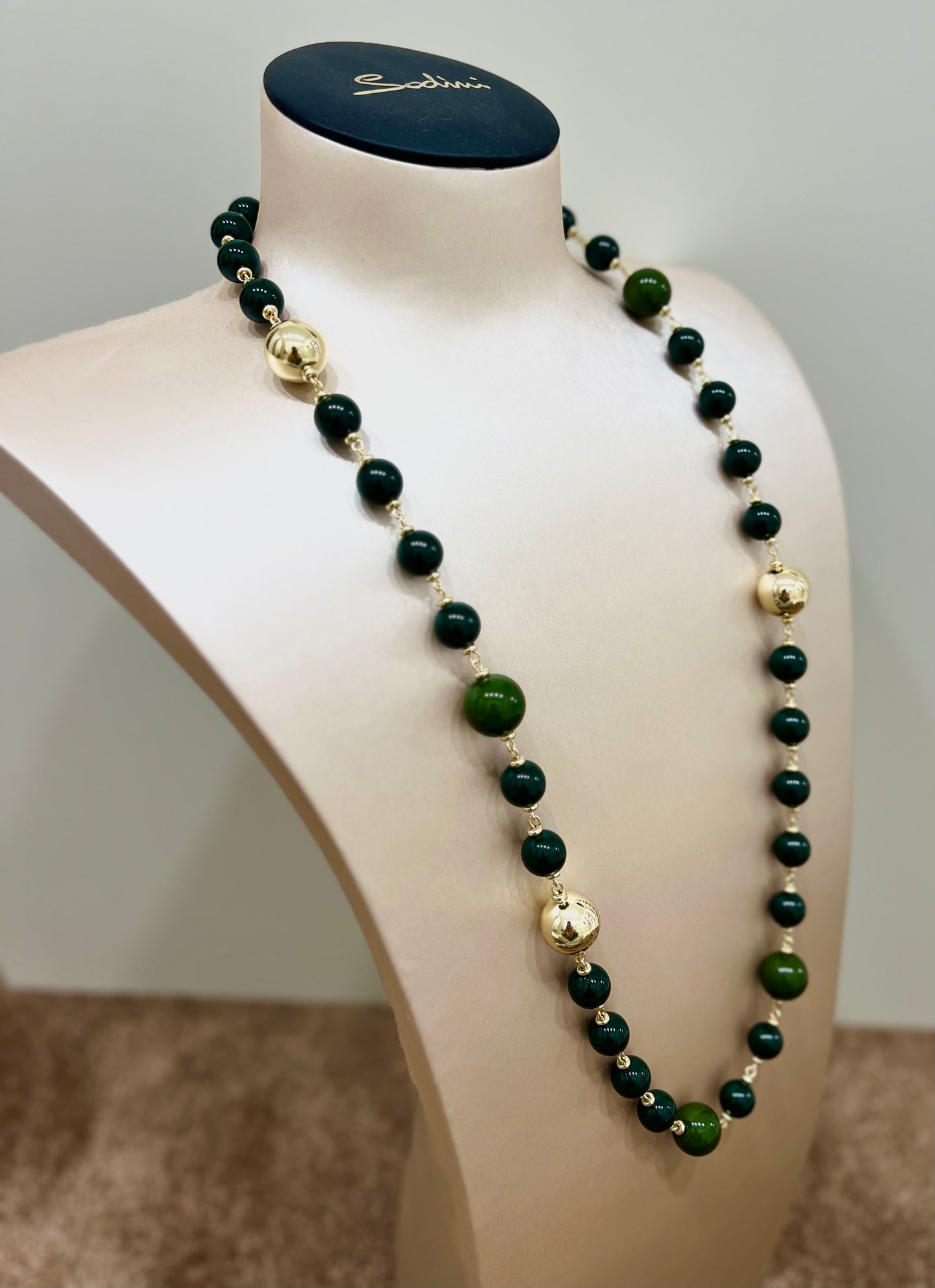 Collana lunga tribeca verde “Sodini”