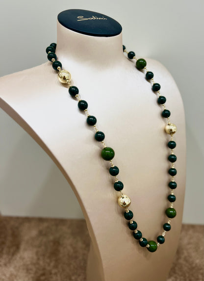 Collana lunga tribeca verde “Sodini”