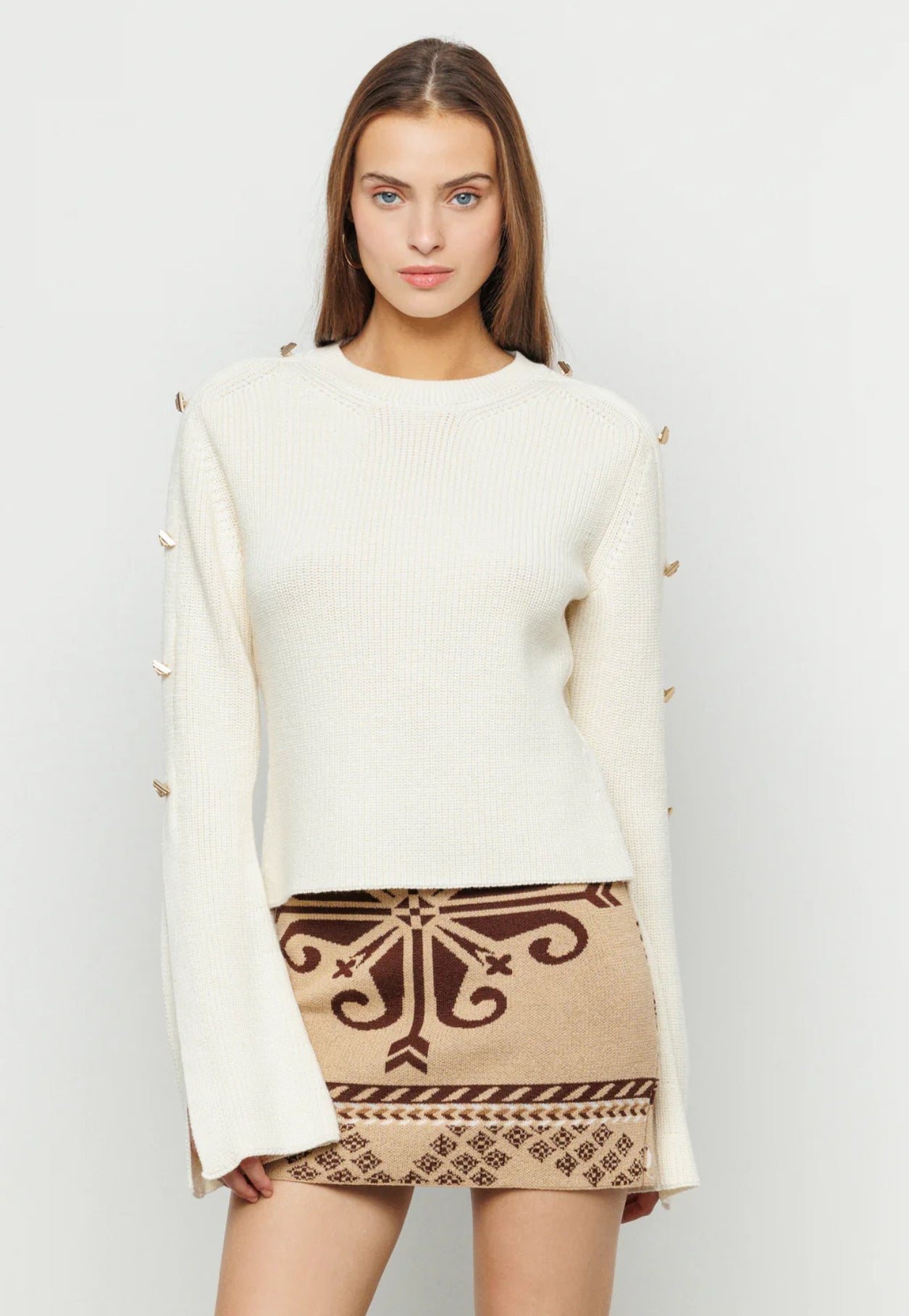 Minigonna in maglia jacquard “Akep”