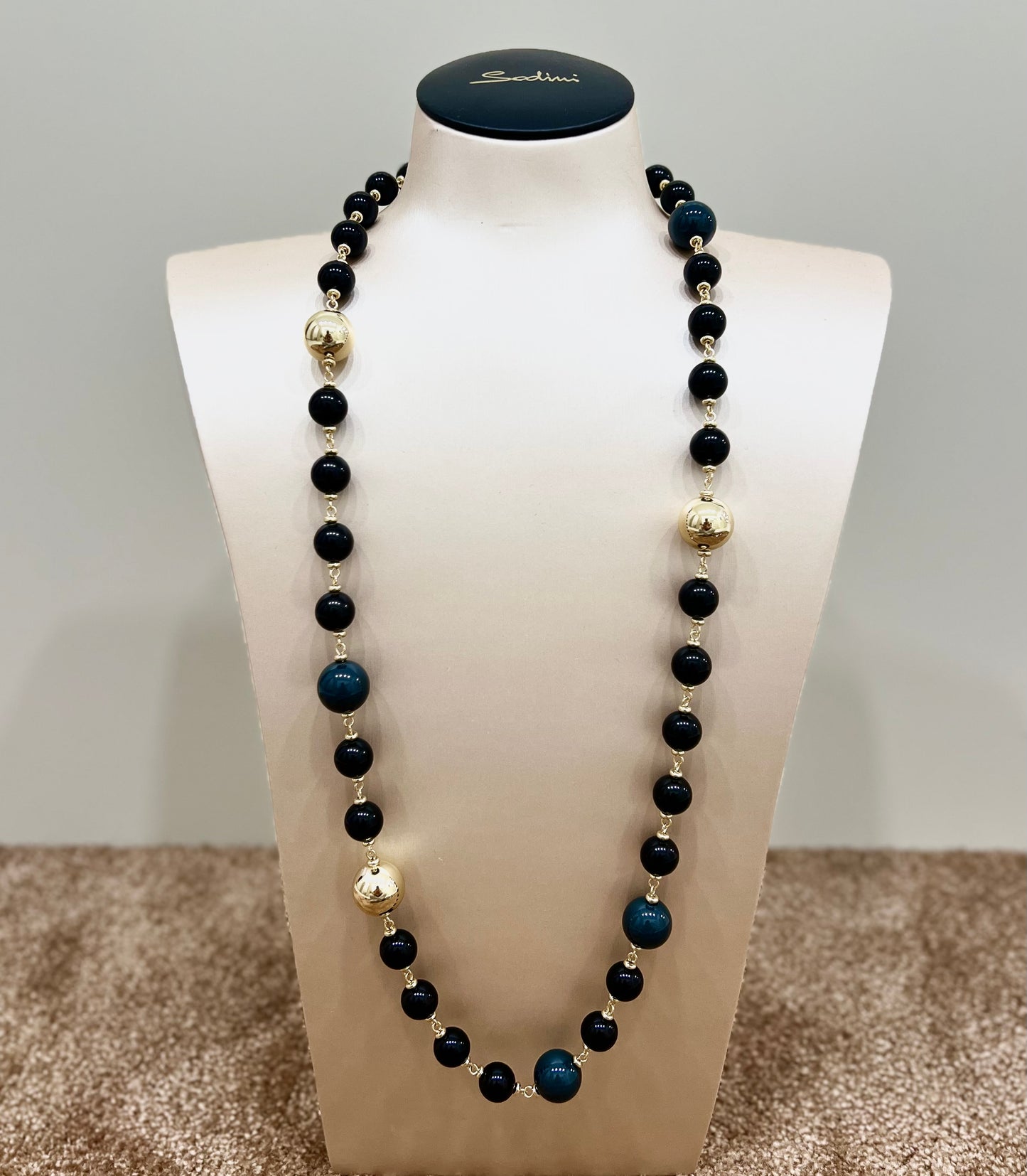 Collana lunga tribeca nero “Sodini”