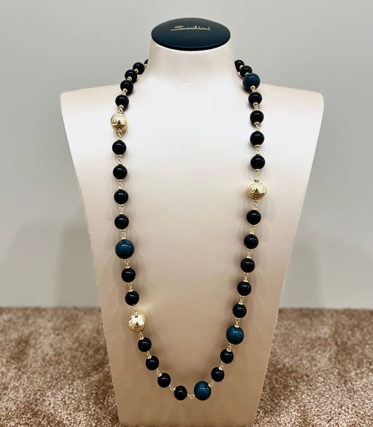 Collana lunga tribeca nero “Sodini”