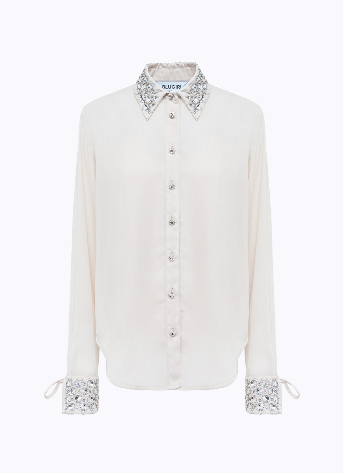 Camicia in georgette con dettagli gioiello “Blugirl”