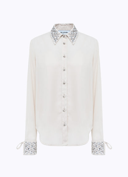 Camicia in georgette con dettagli gioiello “Blugirl”