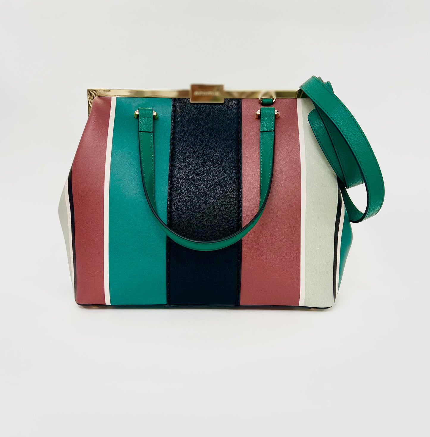 Borsa in vitello nero stampato “Cromia”