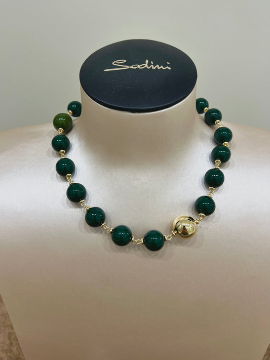 Collana corta a boule incatenate tribeca “Sodini”