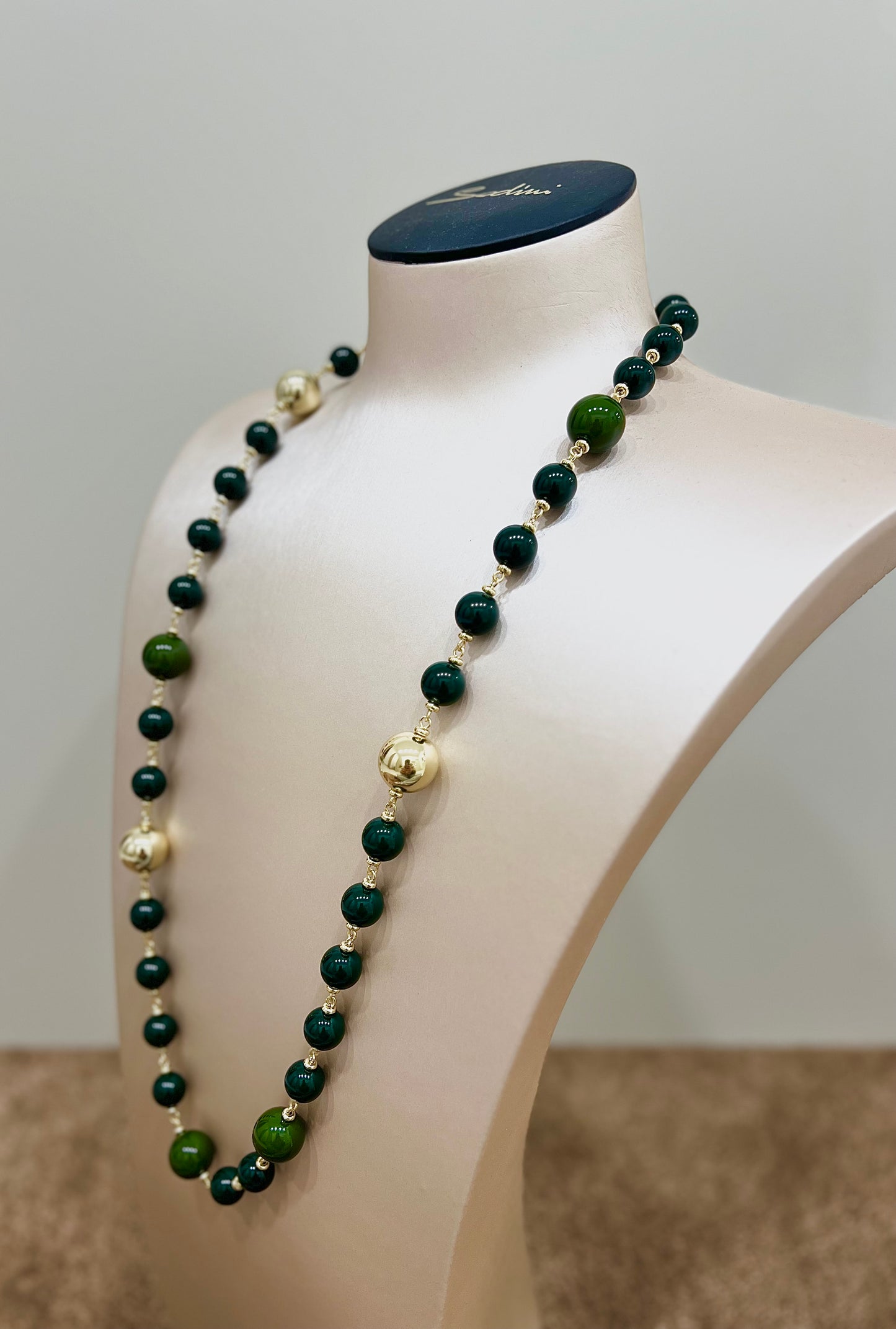 Collana lunga tribeca verde “Sodini”
