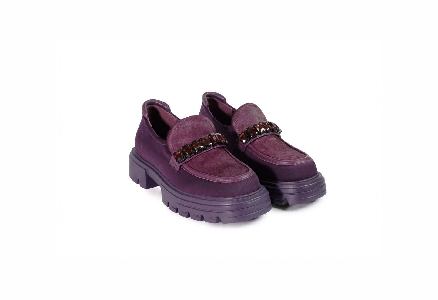 Mocassino viola con dettagli gioiello “Jeannot Ambassador”