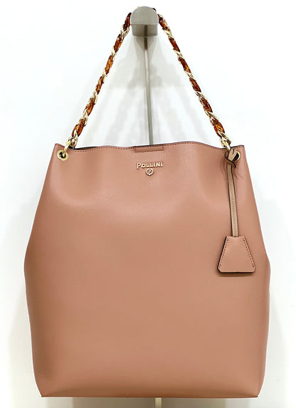 Hobo bag darlene nude “Pollini”