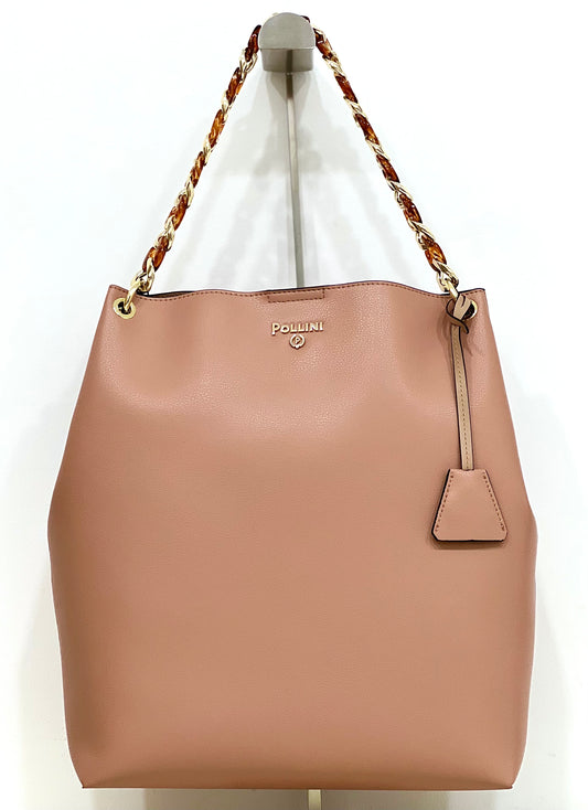 Hobo bag darlene nude “Pollini”