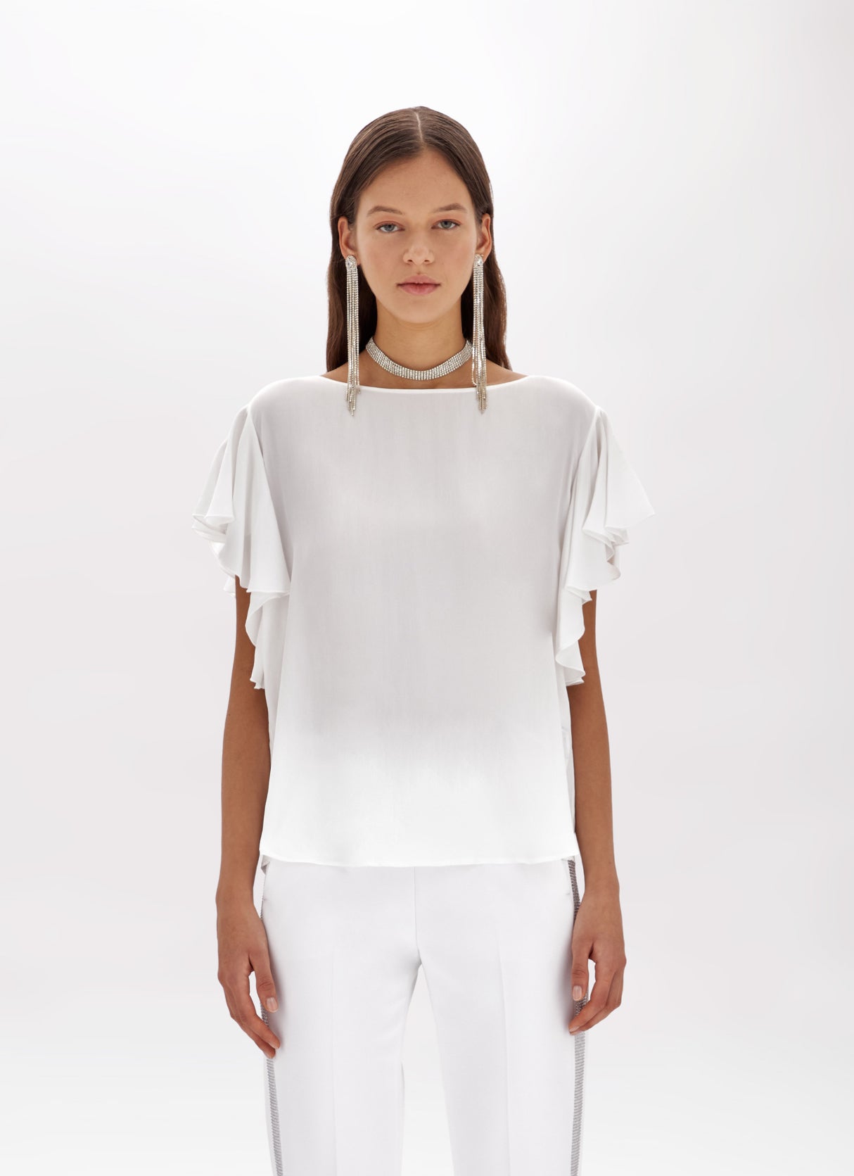 Blusa in seta bianca “Blugirl”
