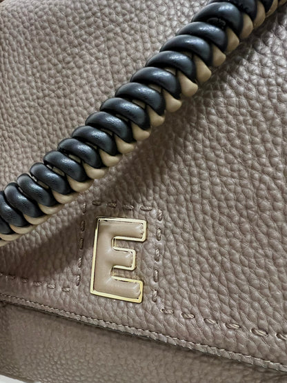 Borsa a spalla large soft eba kaki “Ermanno Firenze”
