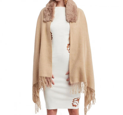 Stola in maglia con inserto faux fur “Blugirl”