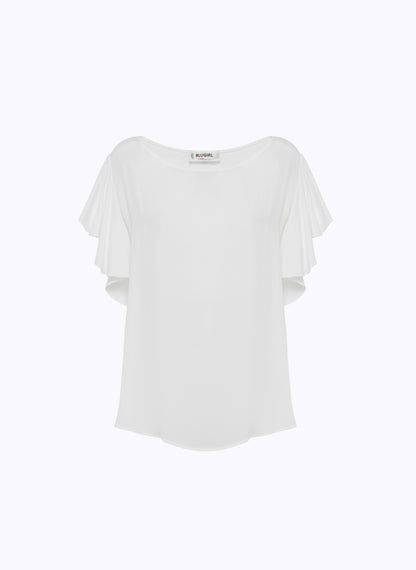 Blusa in seta bianca “Blugirl”
