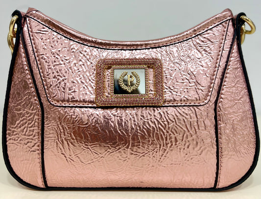 Borsa a mano laminata color rame “Pollini”