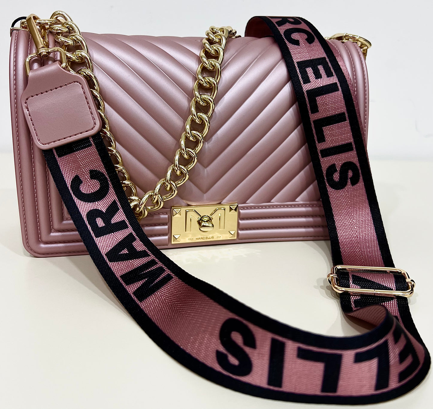Flat-bag old rose/gold “Marc Ellis”