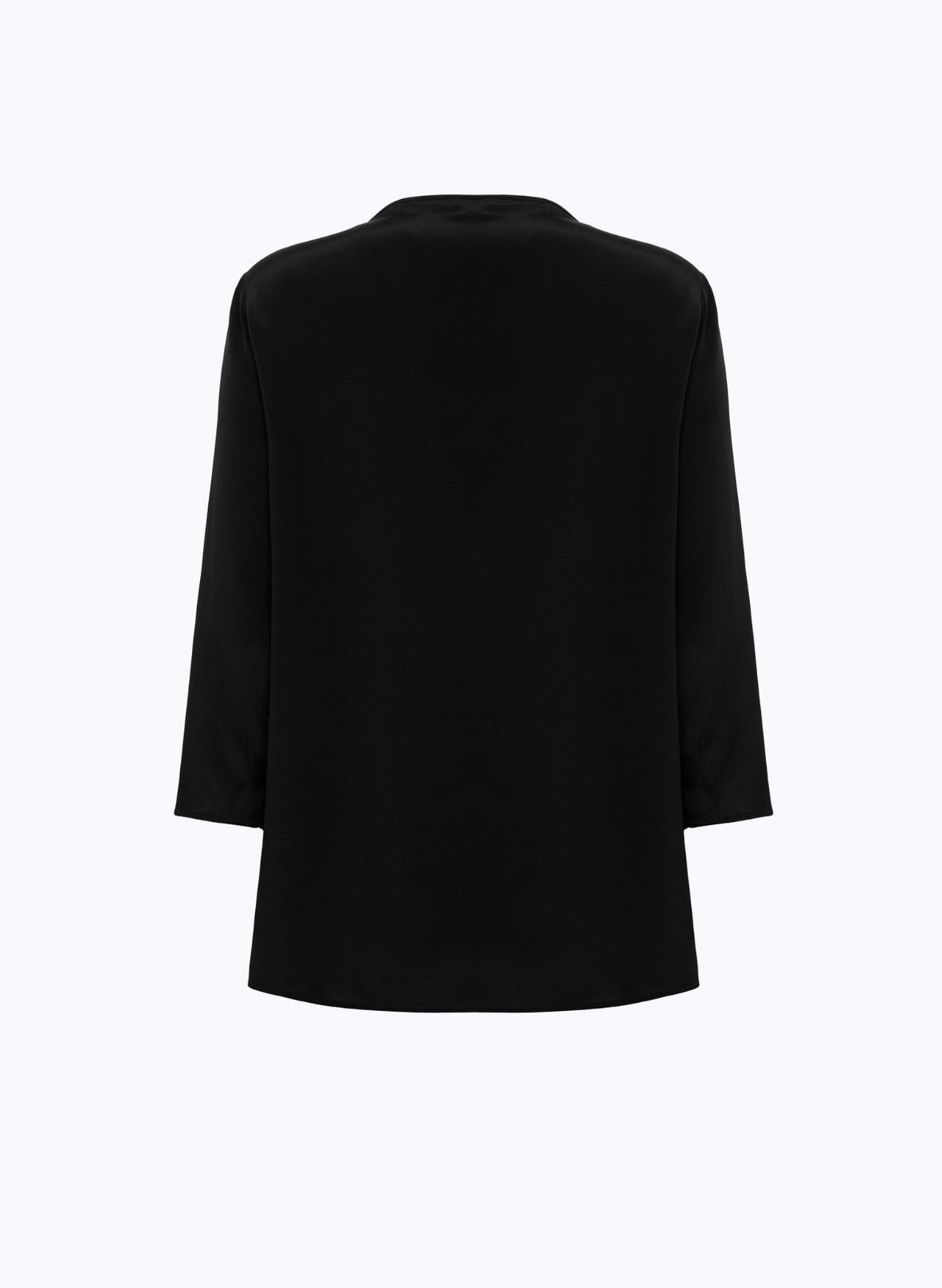 Blusa in crêpe de chine con logo “Blugirl”
