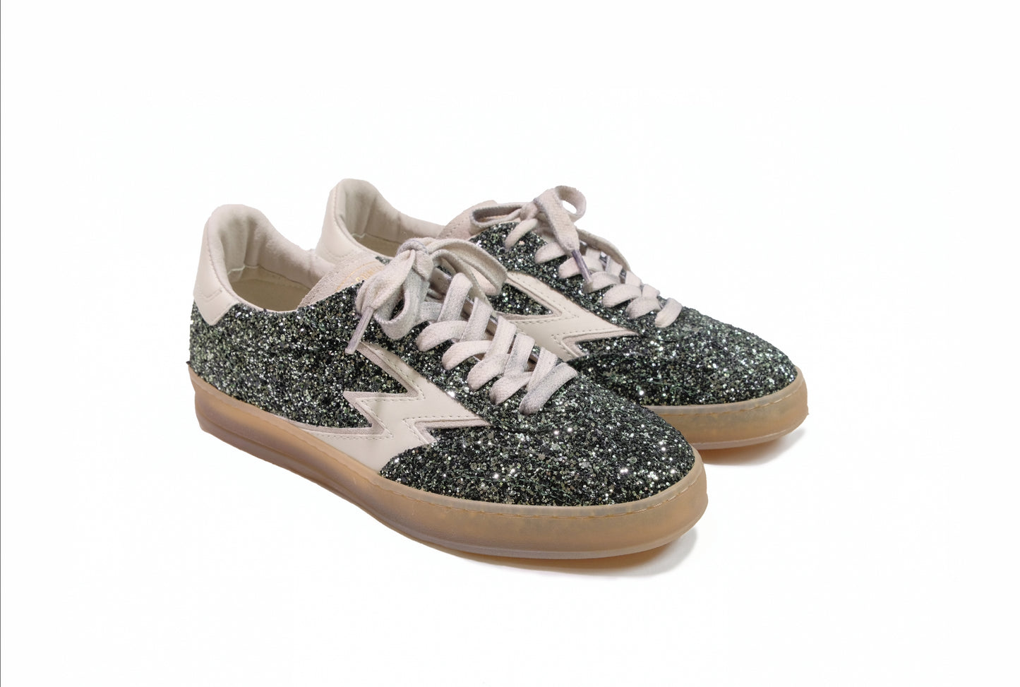 Sneakers club deluxe glitter verde smeraldo “Moa Concept”