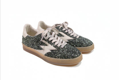 Sneakers club deluxe glitter verde smeraldo “Moa Concept”