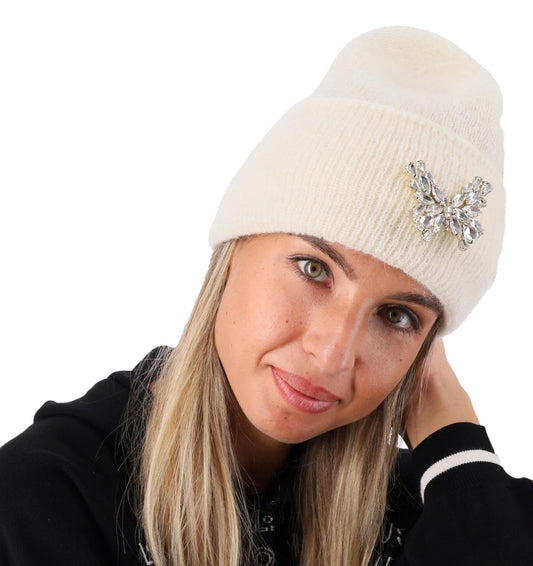 Cappello in lana con spilla “Blugirl”