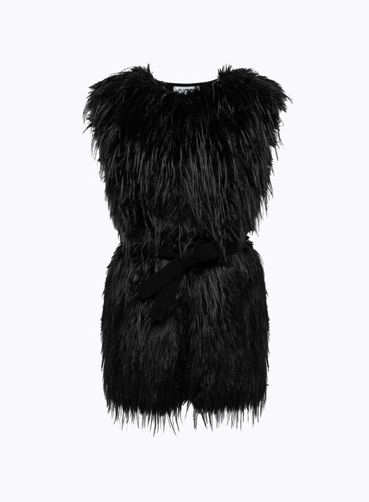 Gilet in maglia e faux fur “Blugirl”