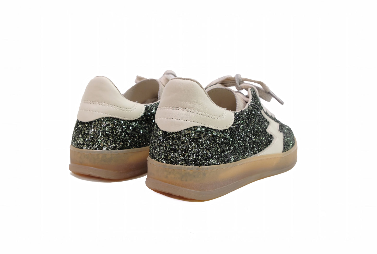 Sneakers club deluxe glitter verde smeraldo “Moa Concept”
