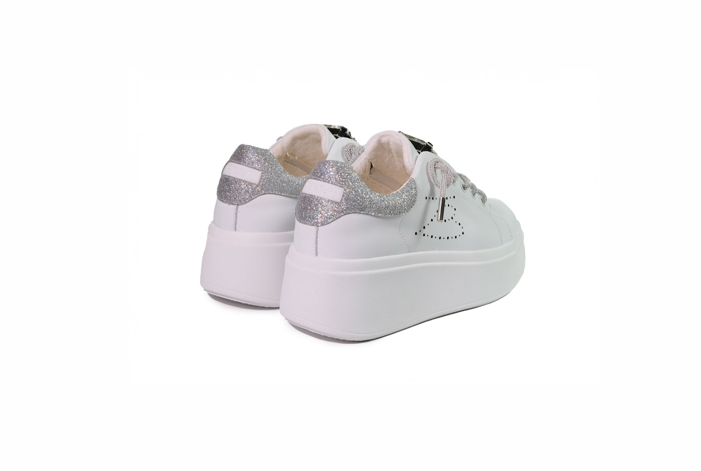 Sneakers con charm e glitter “Tosca Blu”