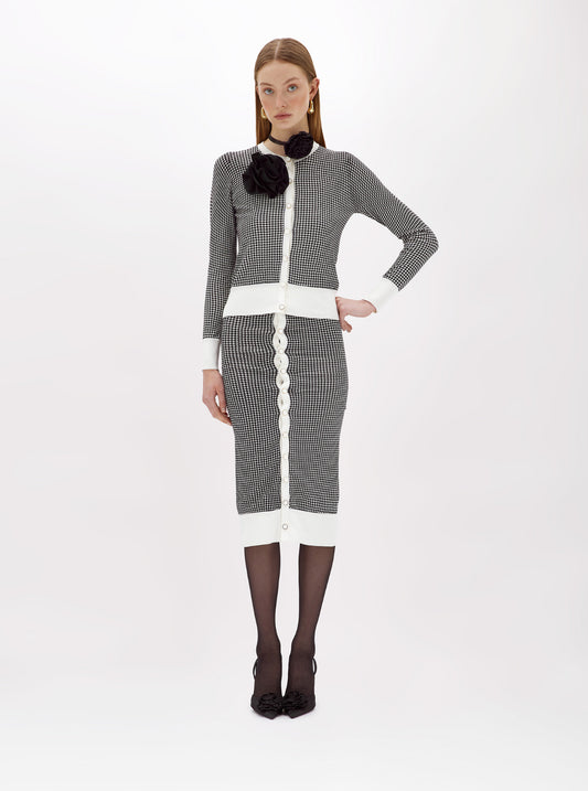 Cardigan double face con spilla “Blugirl”