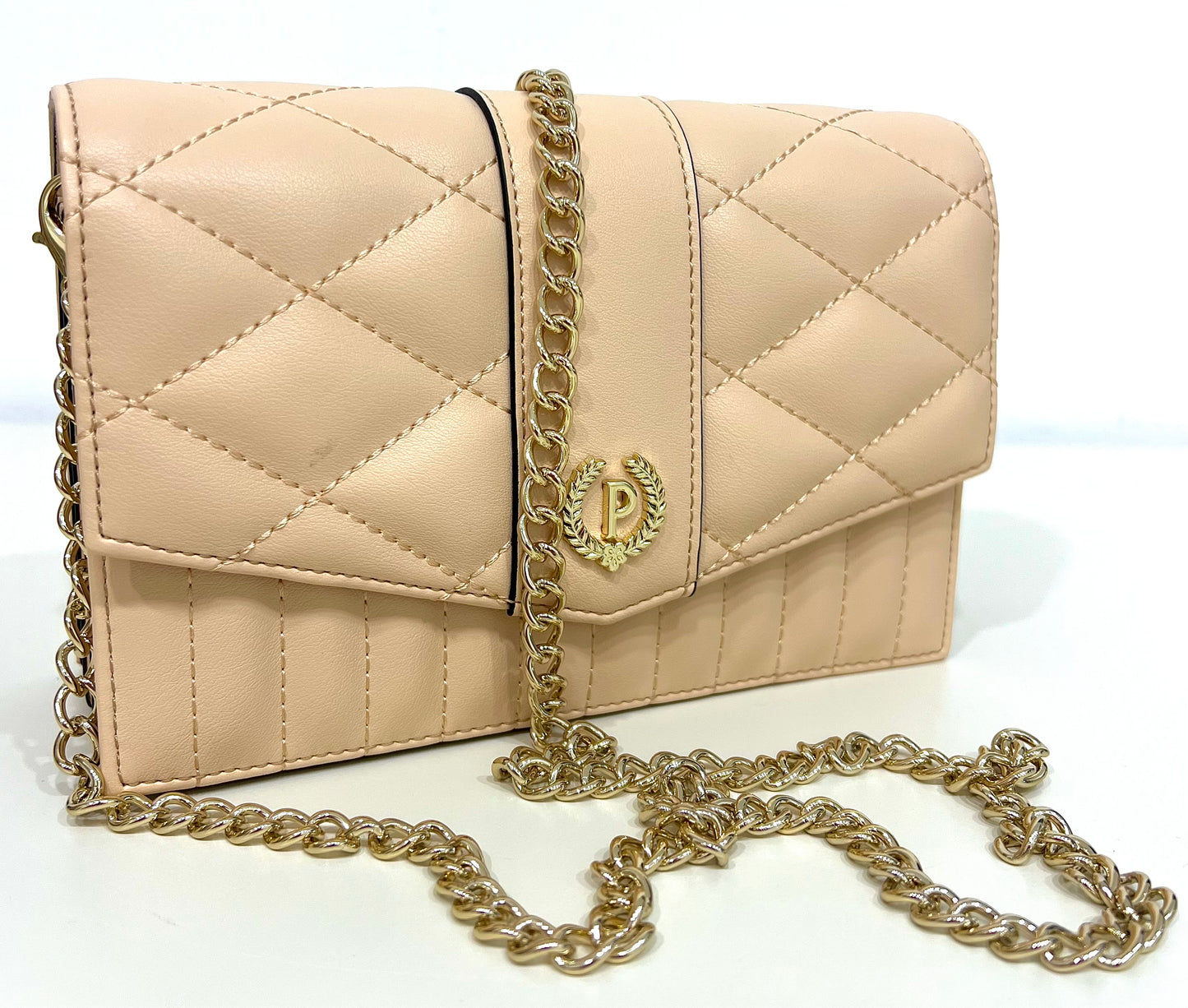 Bustina a tracolla beige “Pollini”
