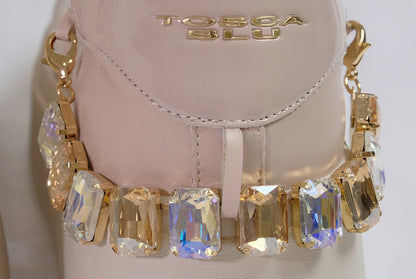 Sneakers Lily in vernice nude e accessori gioiello “Tosca Blu”