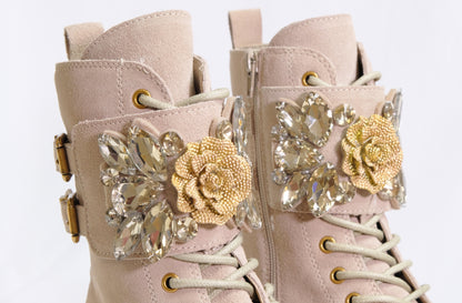 Bikers Sunvalley in suede con accessorio color beige “Tosca Blu”