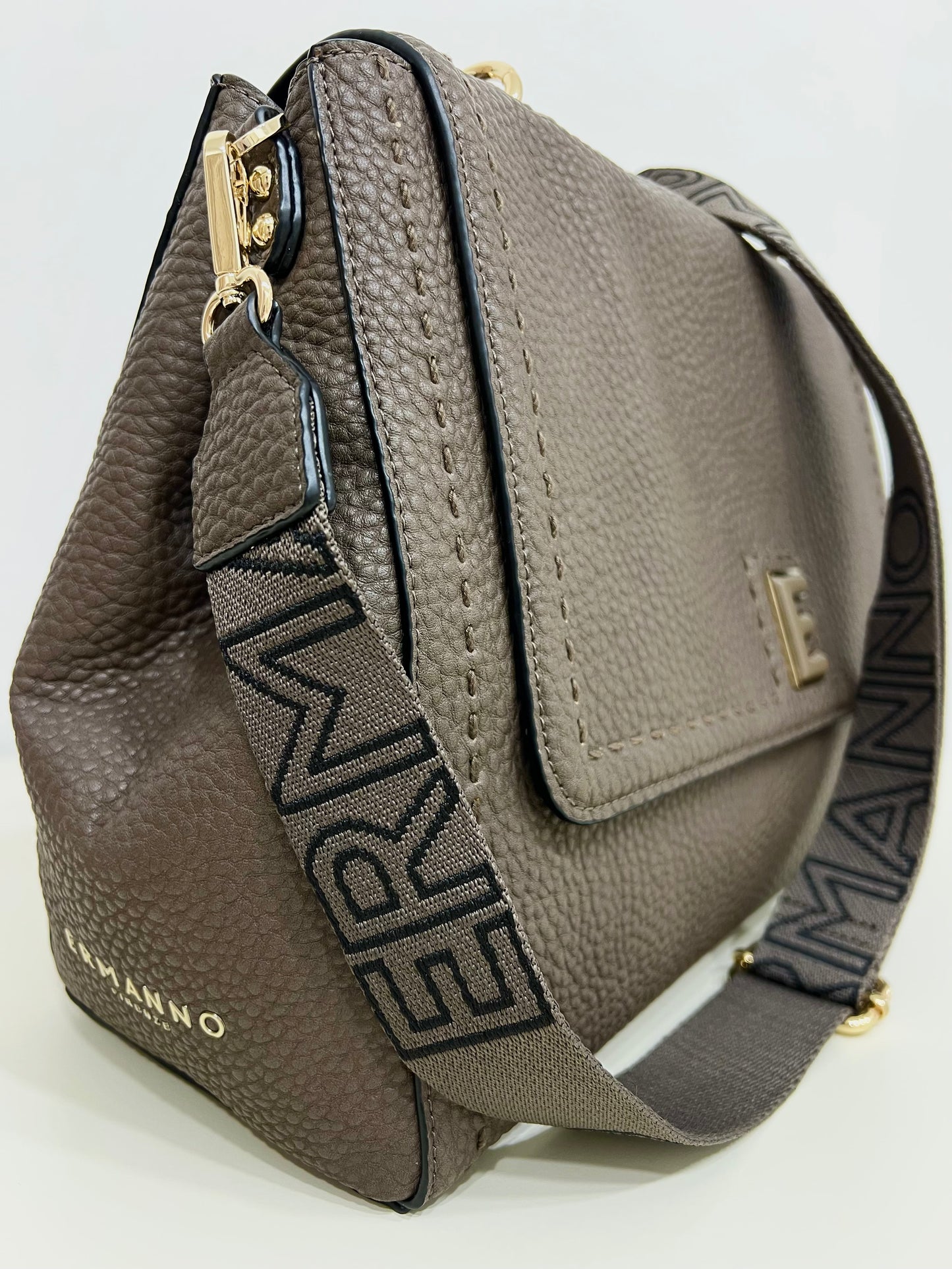 Borsa a spalla large soft eba kaki “Ermanno Firenze”