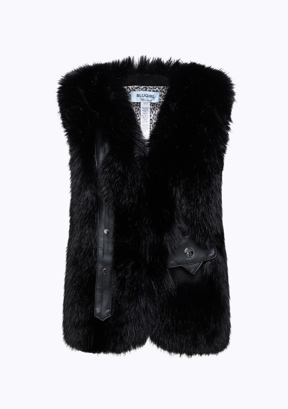 Gilet in faux fur con cinturini “Blugirl”