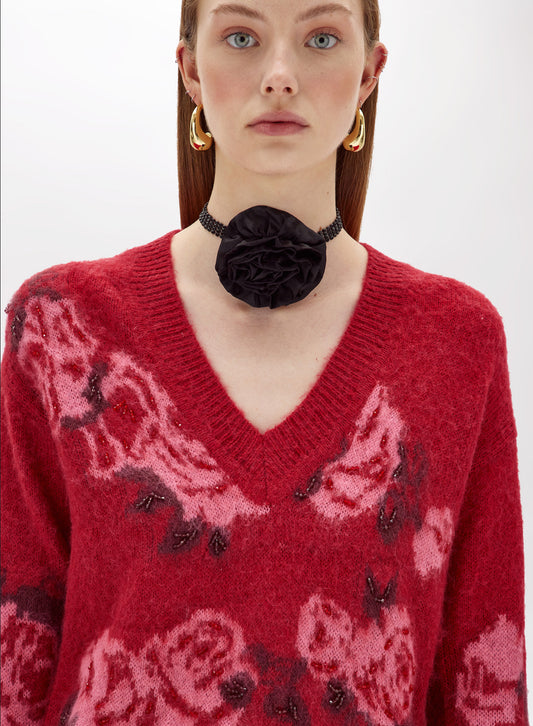 Maglia in misto lana jacquard “Blugirl”