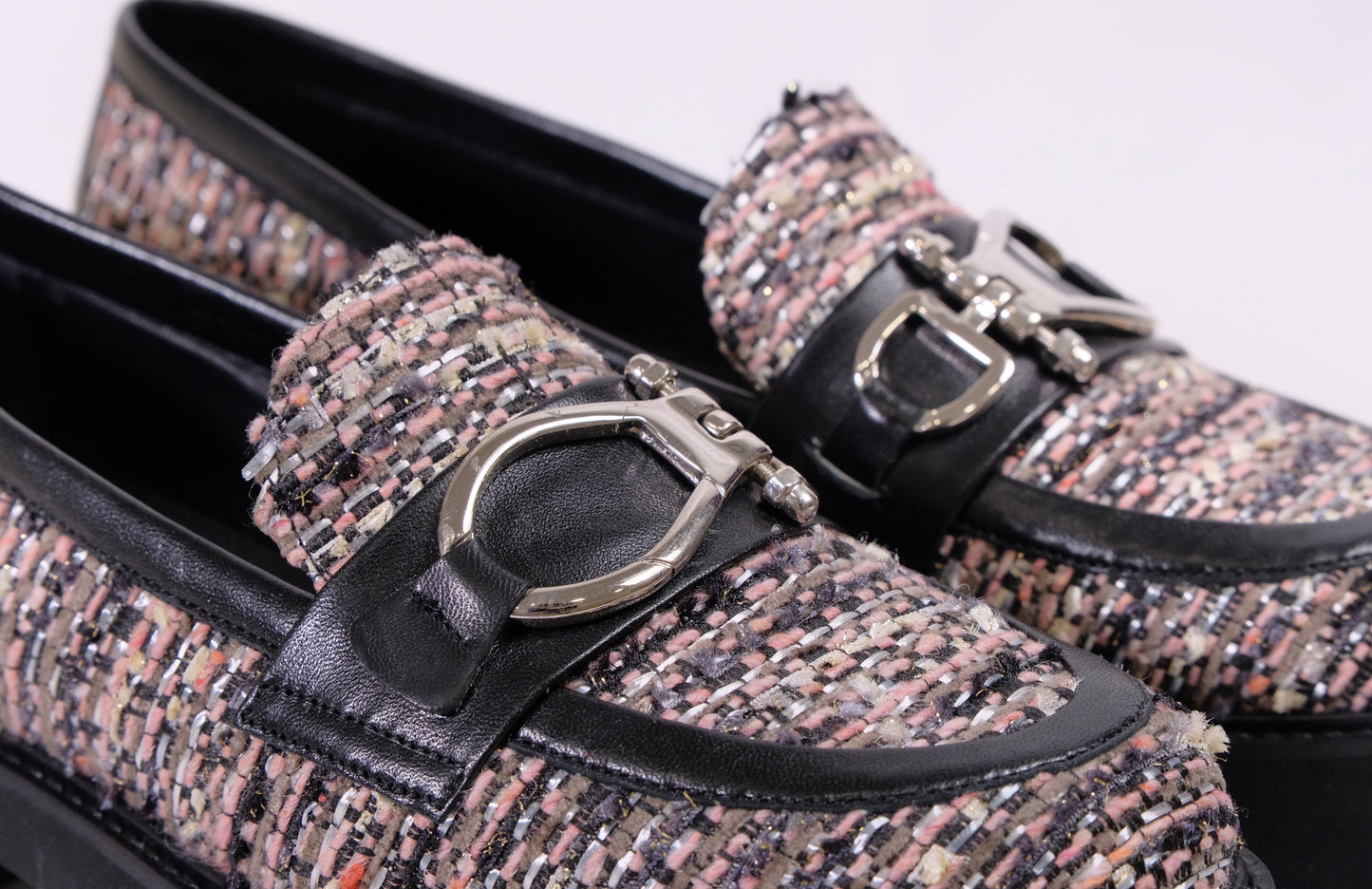 Mocassino Ivan in tweed clady rose “Roberto Festa”