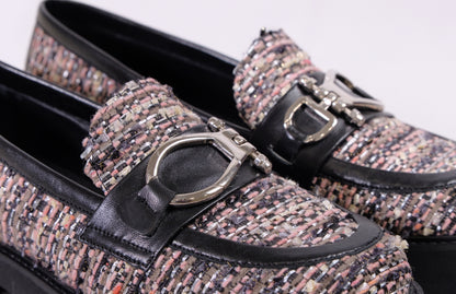 Mocassino Ivan in tweed clady rose “Roberto Festa”