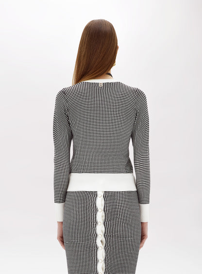 Cardigan double face con spilla “Blugirl”