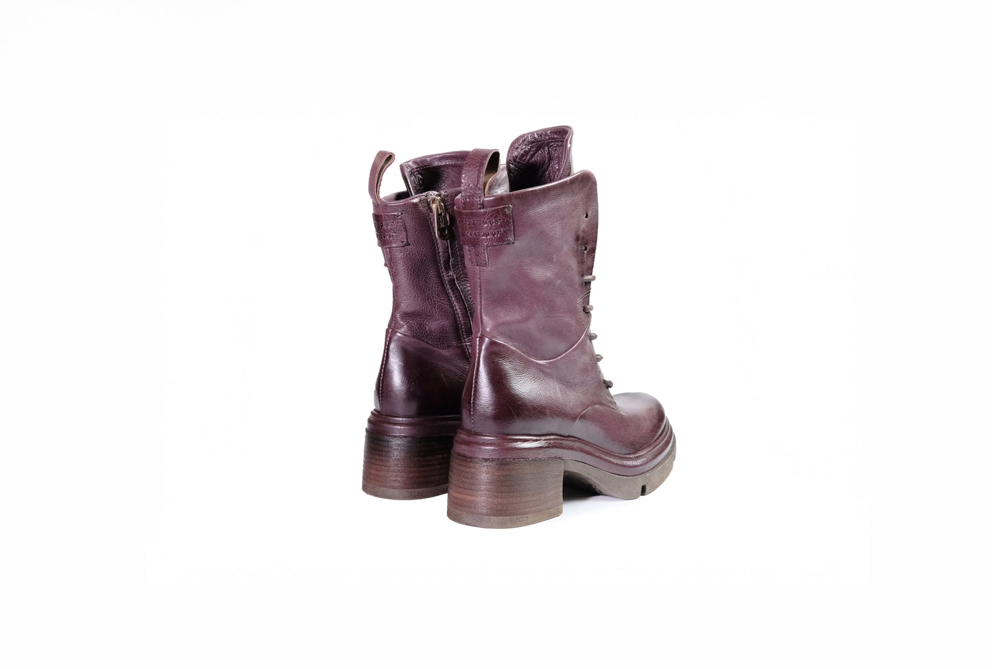 Stivaletto in pelle bordeaux “A.S.98”