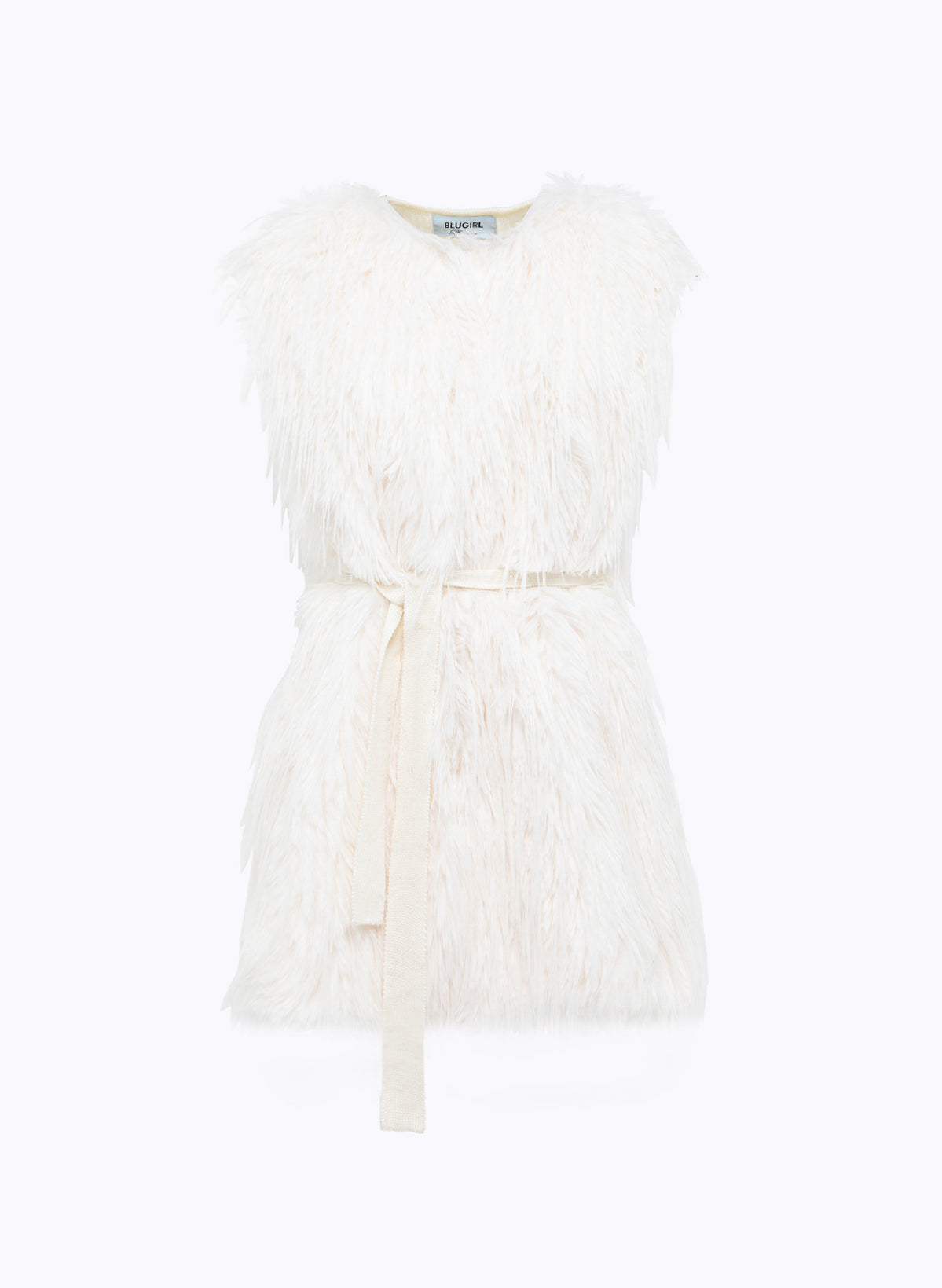 Gilet in maglia e faux fur “Blugirl”