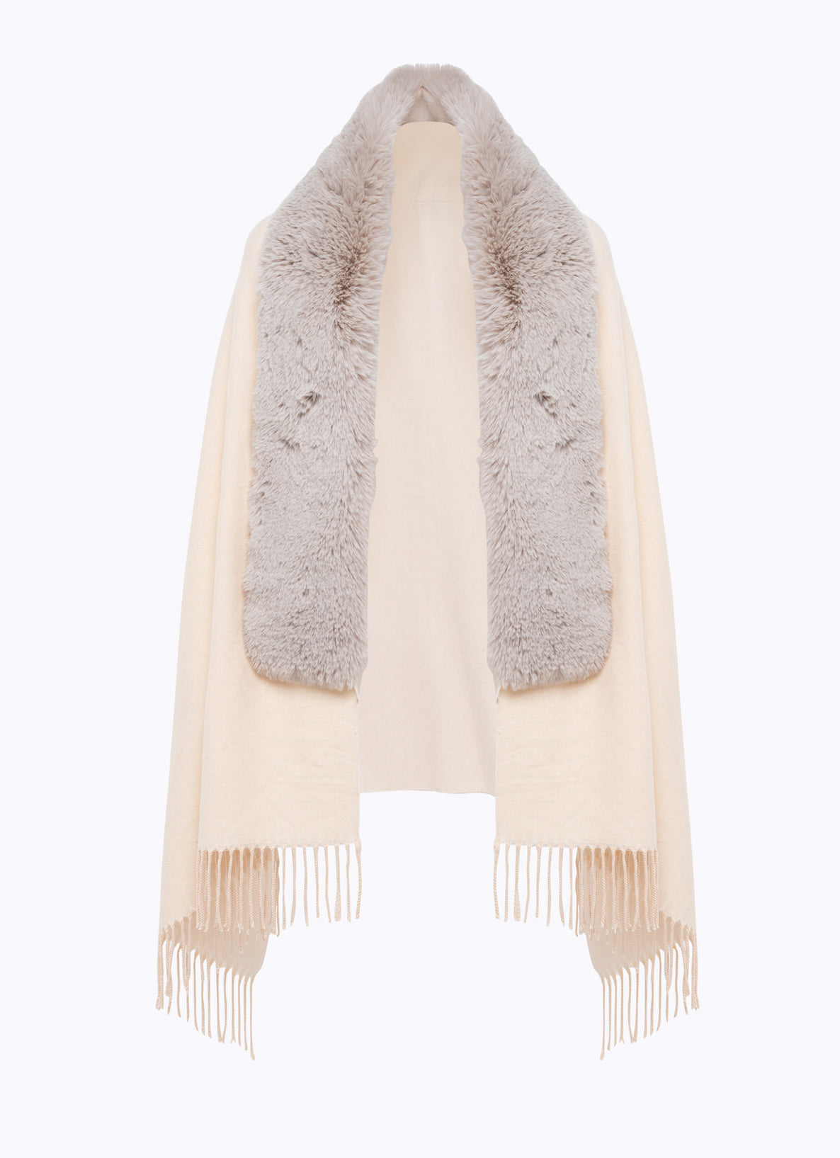 Stola in maglia con collo in faux fur “Blugirl”