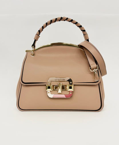 Borsa a mano in pelle nude “Cromia”
