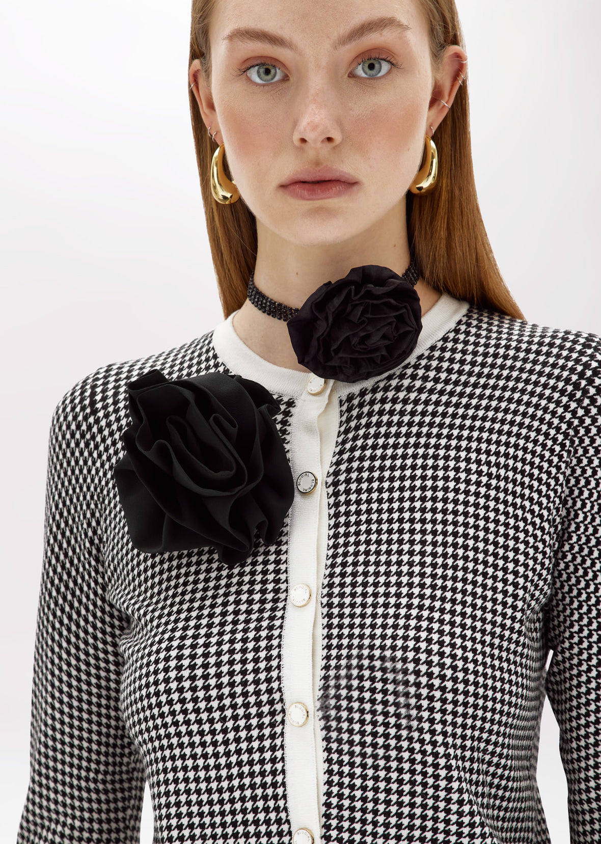 Cardigan double face con spilla “Blugirl”
