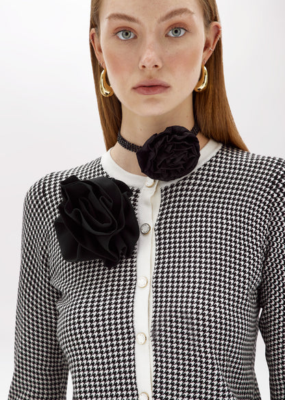 Cardigan double face con spilla “Blugirl”