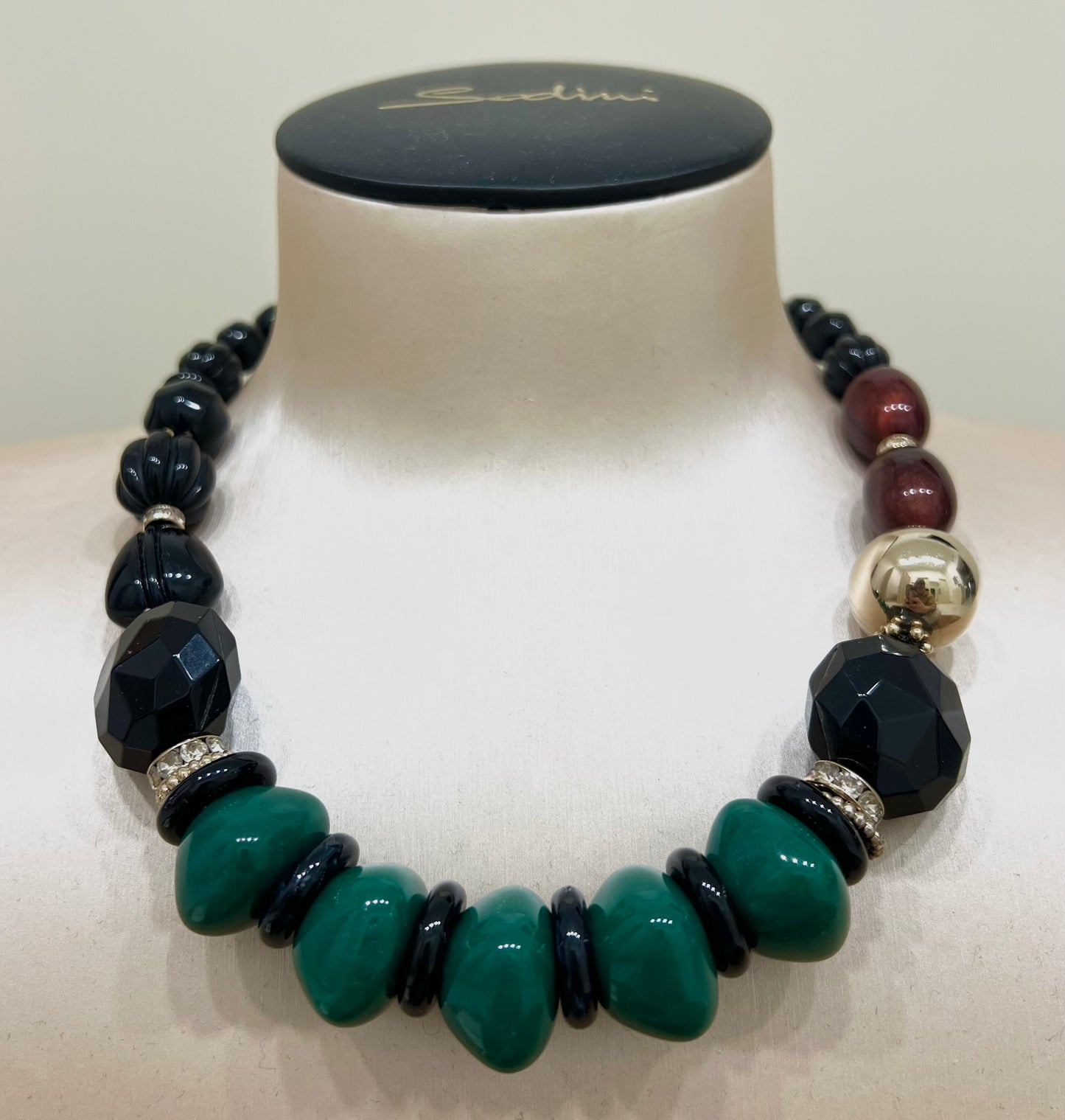 Collana corta con boule multicolor modello capua “Sodini”