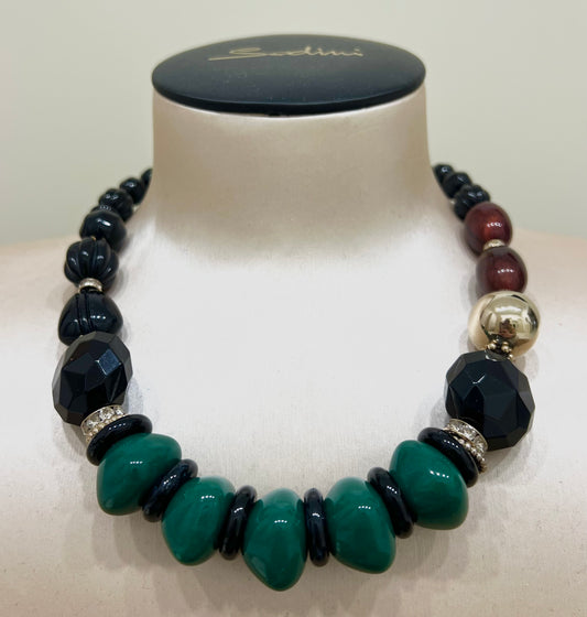 Collana corta con boule multicolor modello capua “Sodini”
