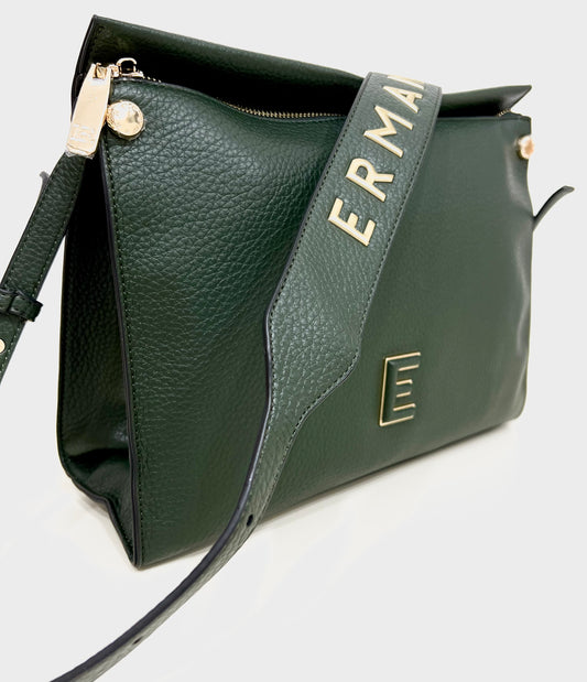 Borsa a spalla/tracolla hobo petra dark green “Ermanno Firenze”